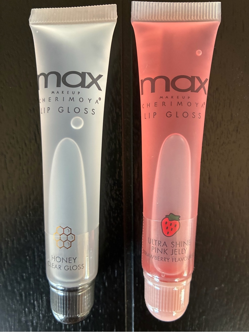 Max Makeup Cherimoya Lip Gloss Duo | Honey & Pink Jelly
